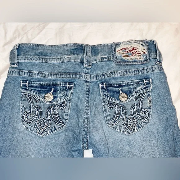 Y2K Low Rise MEK Denim USA Seychelles Flare Light Blue Jeans Women’s Size 25 - Picture 6 of 11